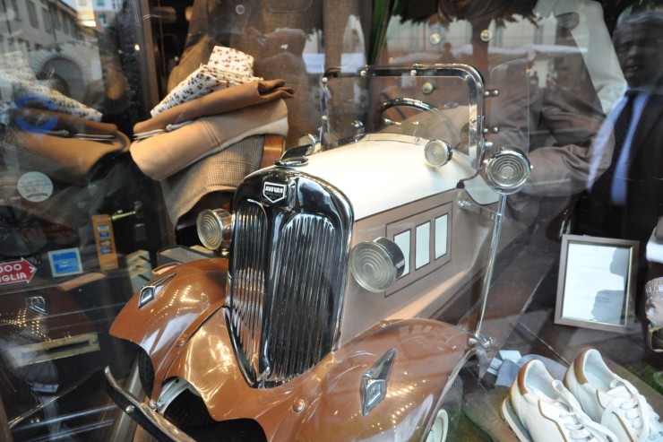 shop window display, Brescia, Mille Miglia